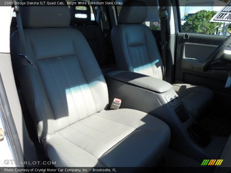 Bright White / Medium Slate Gray 2006 Dodge Dakota SLT Quad Cab