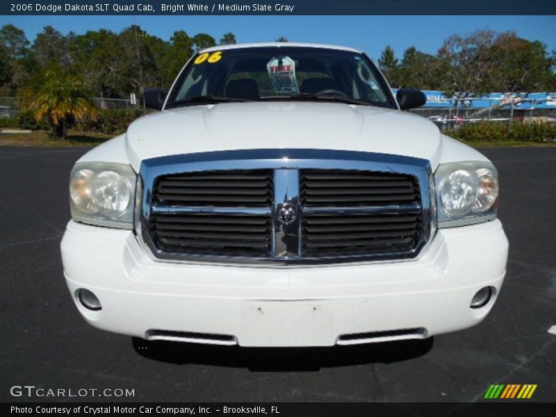 Bright White / Medium Slate Gray 2006 Dodge Dakota SLT Quad Cab