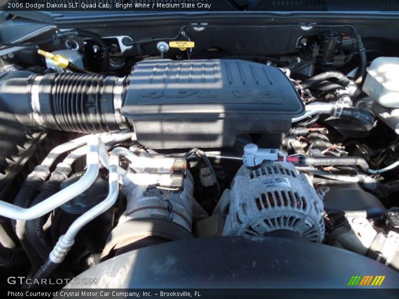 Bright White / Medium Slate Gray 2006 Dodge Dakota SLT Quad Cab