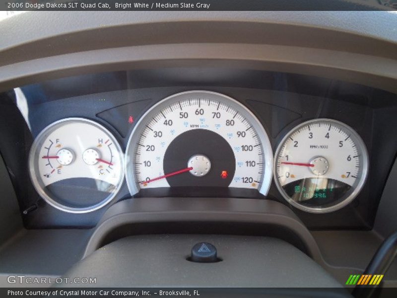 Bright White / Medium Slate Gray 2006 Dodge Dakota SLT Quad Cab