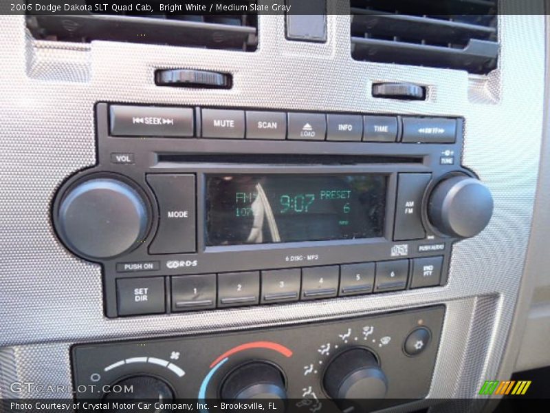 Bright White / Medium Slate Gray 2006 Dodge Dakota SLT Quad Cab