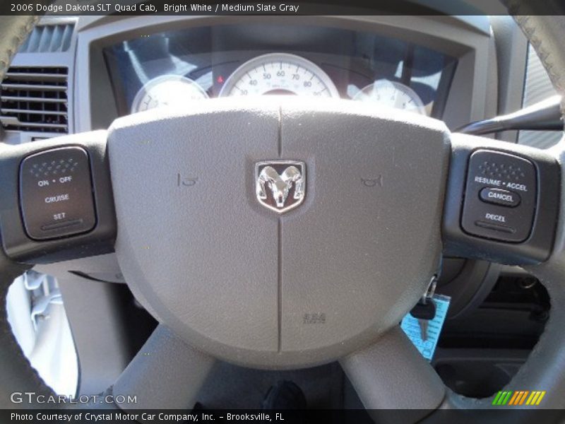 Bright White / Medium Slate Gray 2006 Dodge Dakota SLT Quad Cab