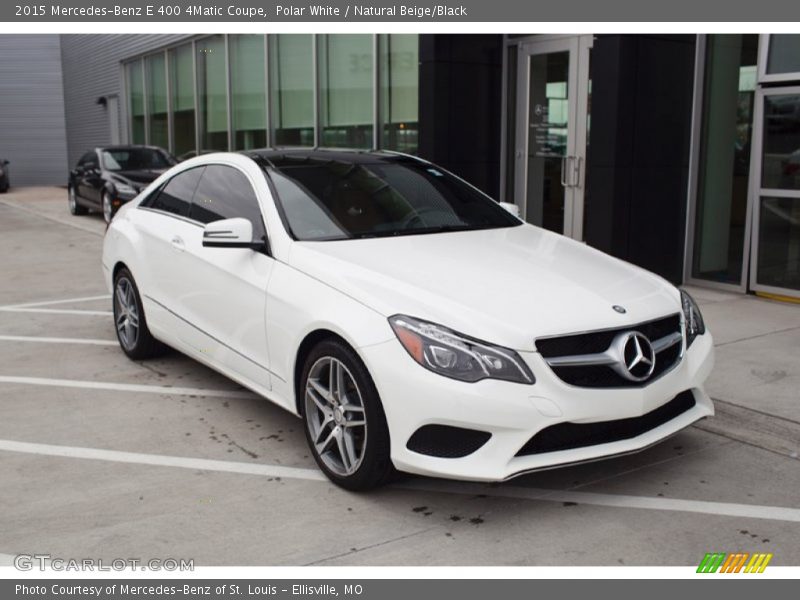 Polar White / Natural Beige/Black 2015 Mercedes-Benz E 400 4Matic Coupe
