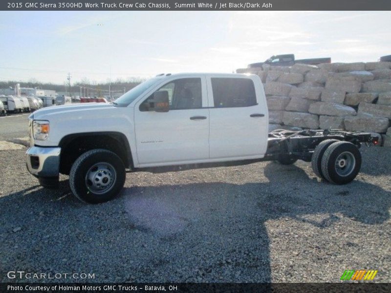 Summit White / Jet Black/Dark Ash 2015 GMC Sierra 3500HD Work Truck Crew Cab Chassis