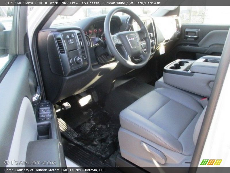Summit White / Jet Black/Dark Ash 2015 GMC Sierra 3500HD Work Truck Crew Cab Chassis