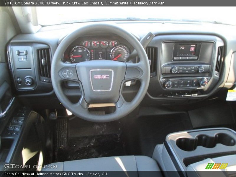 Summit White / Jet Black/Dark Ash 2015 GMC Sierra 3500HD Work Truck Crew Cab Chassis