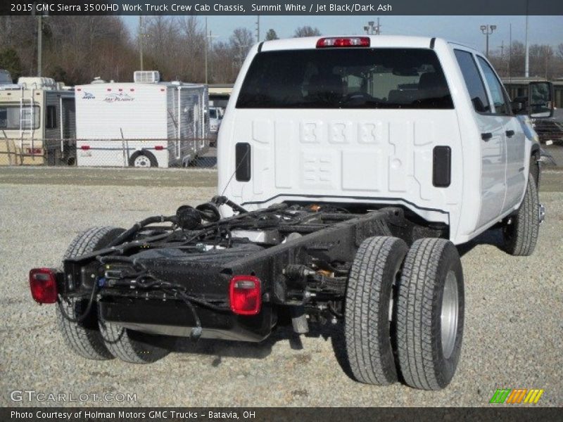 Summit White / Jet Black/Dark Ash 2015 GMC Sierra 3500HD Work Truck Crew Cab Chassis