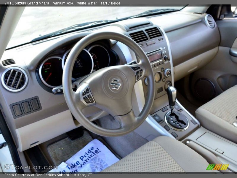 White Water Pearl / Beige 2011 Suzuki Grand Vitara Premium 4x4