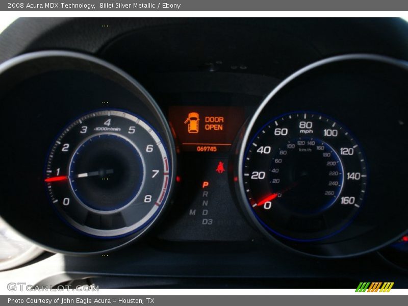 Billet Silver Metallic / Ebony 2008 Acura MDX Technology