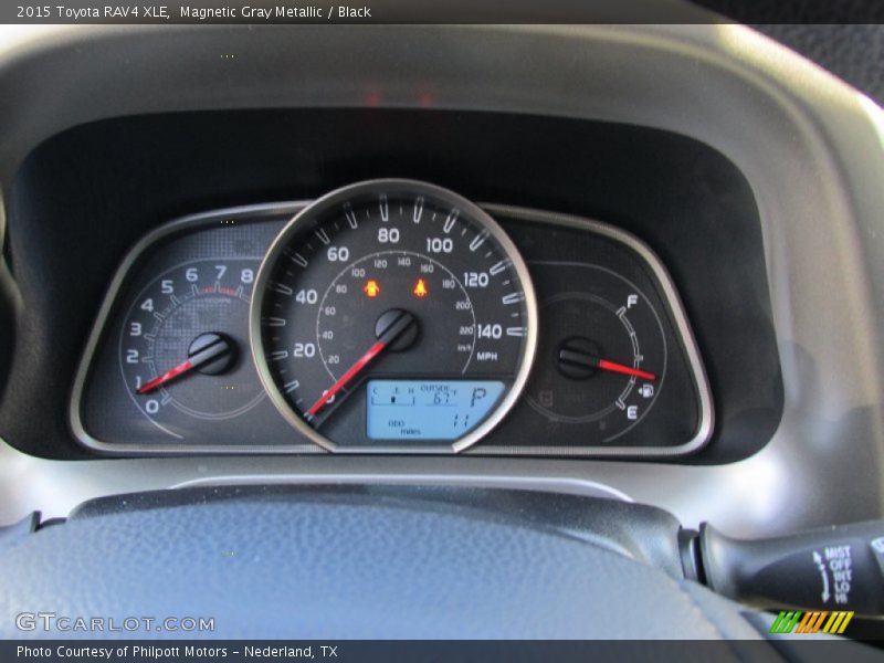 Magnetic Gray Metallic / Black 2015 Toyota RAV4 XLE