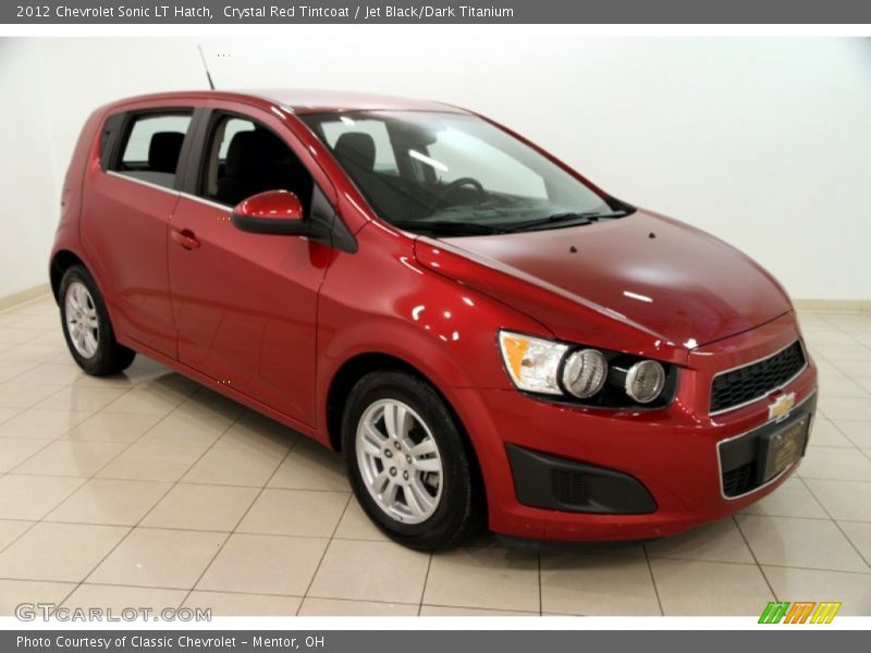 Crystal Red Tintcoat / Jet Black/Dark Titanium 2012 Chevrolet Sonic LT Hatch