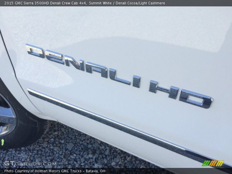 Summit White / Denali Cocoa/Light Cashmere 2015 GMC Sierra 3500HD Denali Crew Cab 4x4