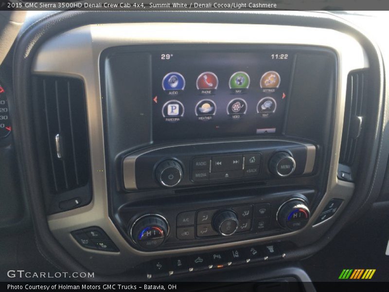 Summit White / Denali Cocoa/Light Cashmere 2015 GMC Sierra 3500HD Denali Crew Cab 4x4