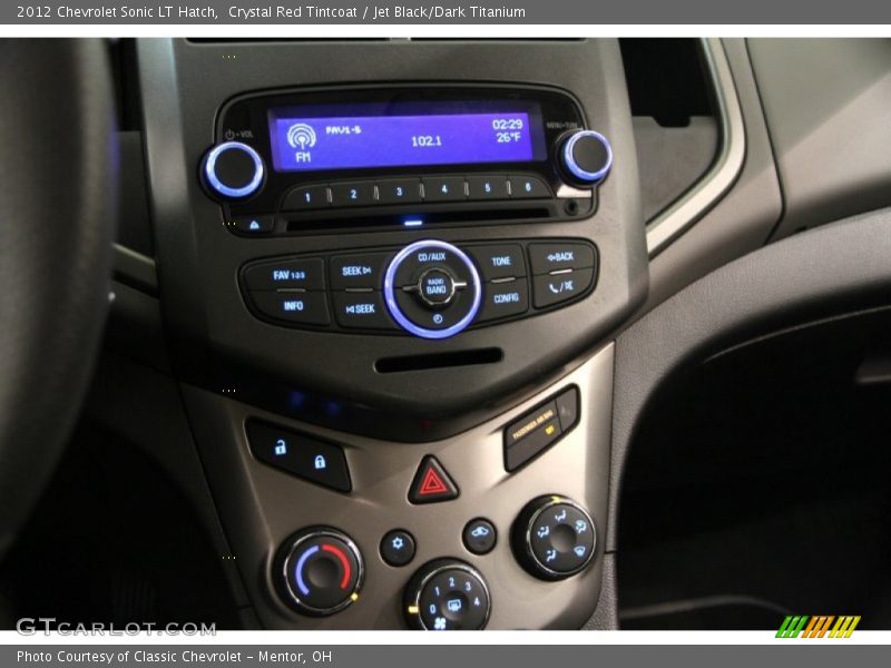 Crystal Red Tintcoat / Jet Black/Dark Titanium 2012 Chevrolet Sonic LT Hatch
