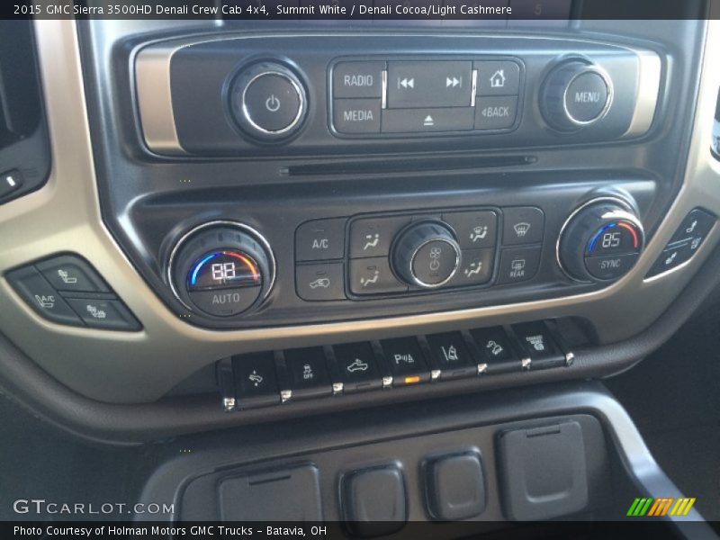 Summit White / Denali Cocoa/Light Cashmere 2015 GMC Sierra 3500HD Denali Crew Cab 4x4