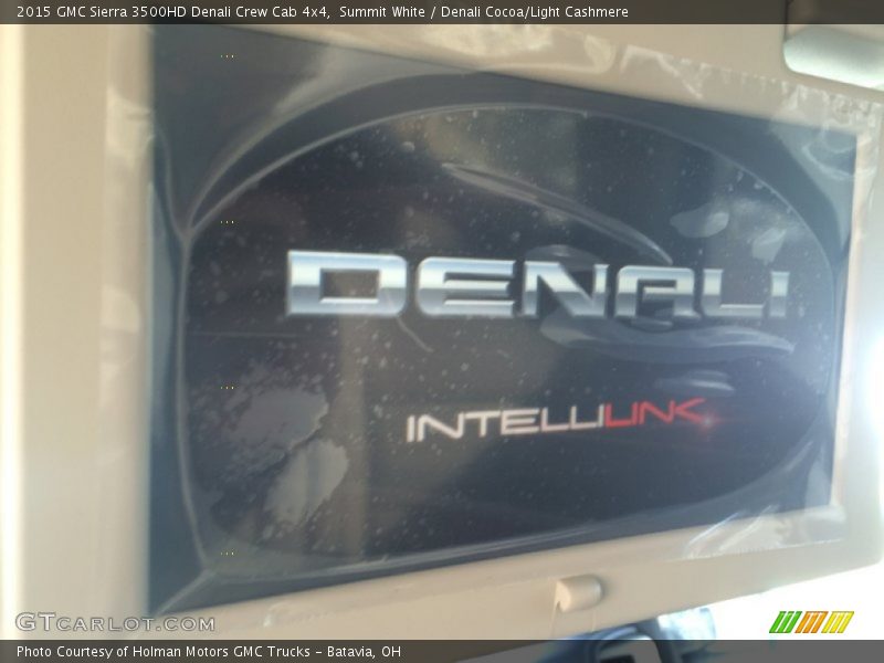 Summit White / Denali Cocoa/Light Cashmere 2015 GMC Sierra 3500HD Denali Crew Cab 4x4