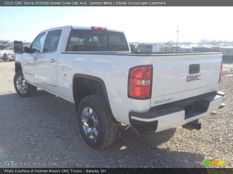 Summit White / Denali Cocoa/Light Cashmere 2015 GMC Sierra 3500HD Denali Crew Cab 4x4