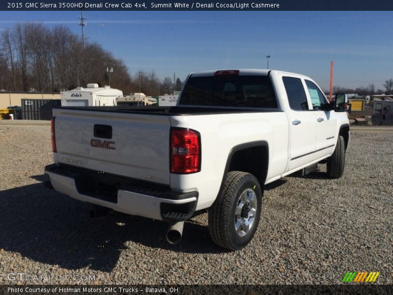 Summit White / Denali Cocoa/Light Cashmere 2015 GMC Sierra 3500HD Denali Crew Cab 4x4