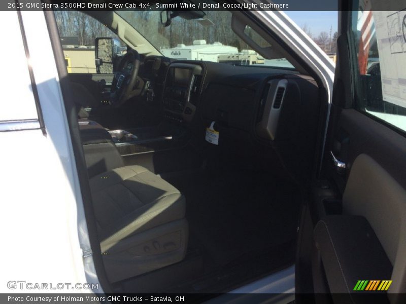 Summit White / Denali Cocoa/Light Cashmere 2015 GMC Sierra 3500HD Denali Crew Cab 4x4
