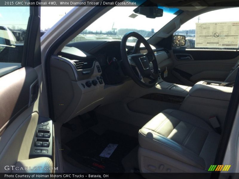 White Diamond Tricoat / Denali Cocoa/Shale 2015 GMC Yukon Denali 4WD