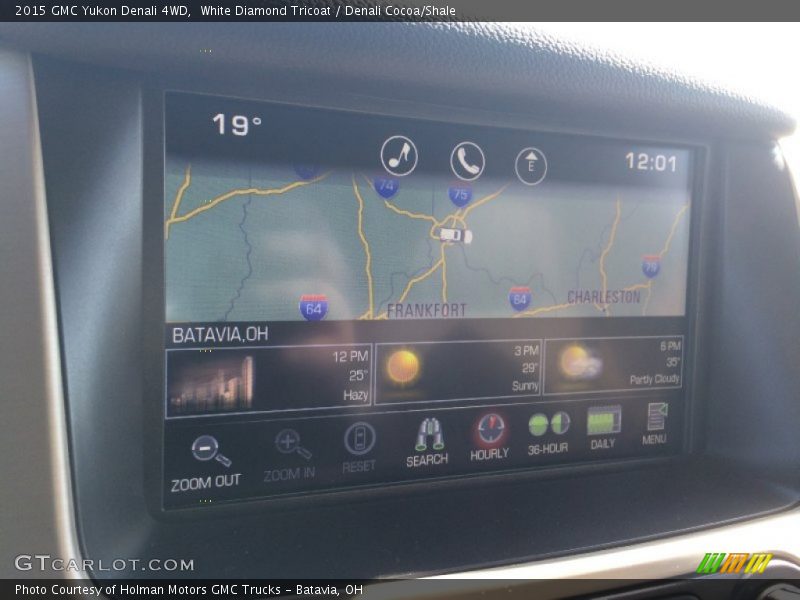 White Diamond Tricoat / Denali Cocoa/Shale 2015 GMC Yukon Denali 4WD