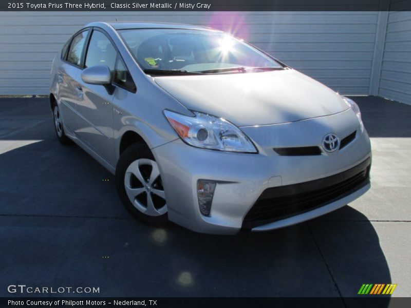 Classic Silver Metallic / Misty Gray 2015 Toyota Prius Three Hybrid