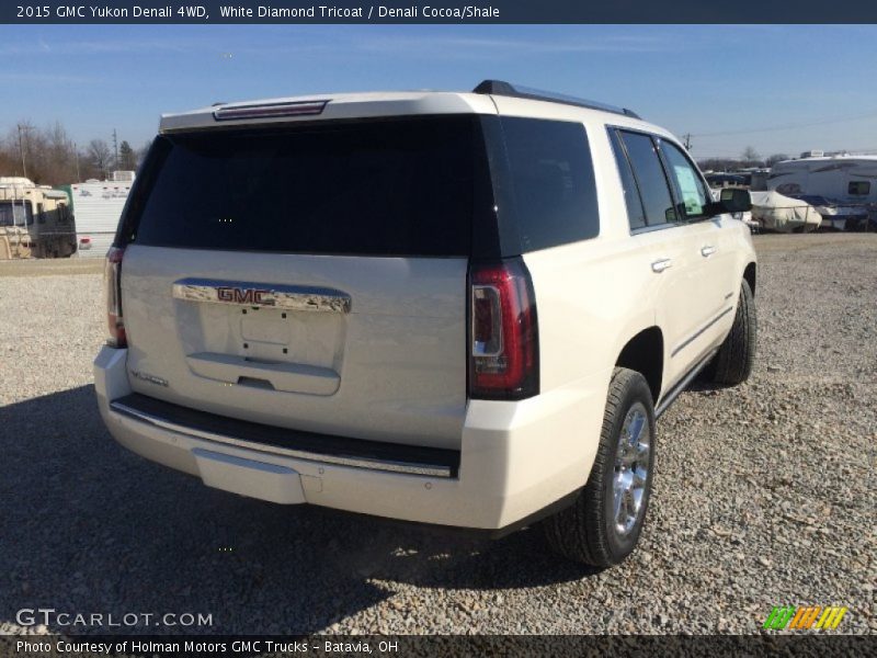 White Diamond Tricoat / Denali Cocoa/Shale 2015 GMC Yukon Denali 4WD