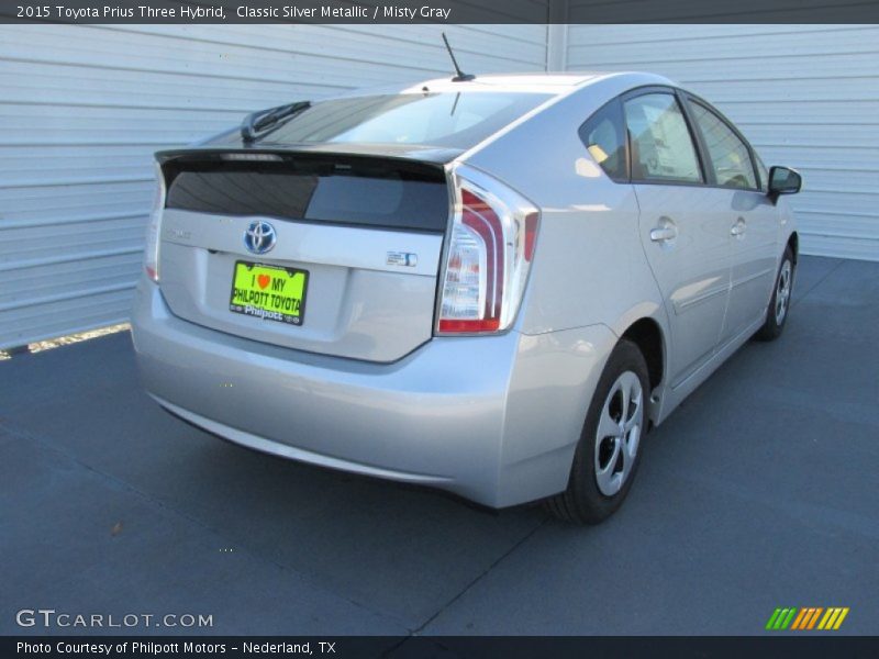 Classic Silver Metallic / Misty Gray 2015 Toyota Prius Three Hybrid