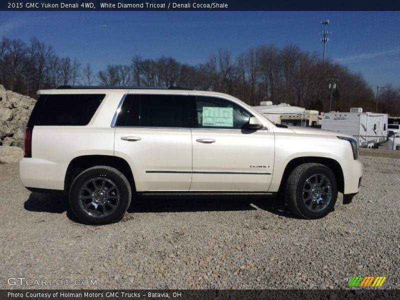 White Diamond Tricoat / Denali Cocoa/Shale 2015 GMC Yukon Denali 4WD