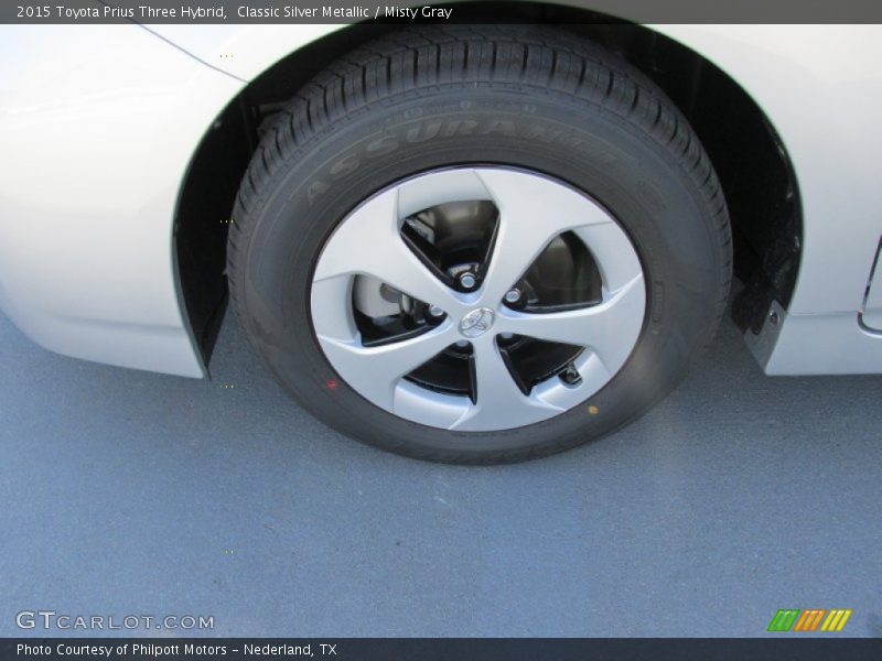 Classic Silver Metallic / Misty Gray 2015 Toyota Prius Three Hybrid