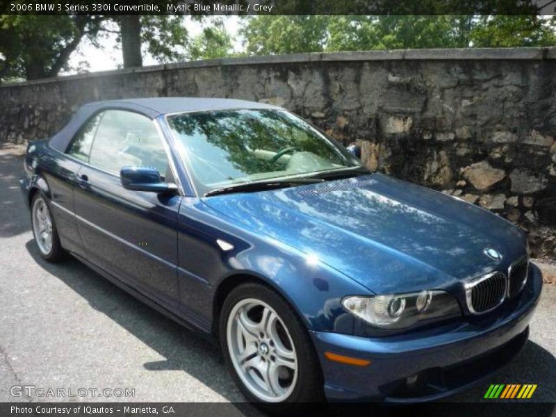 Mystic Blue Metallic / Grey 2006 BMW 3 Series 330i Convertible
