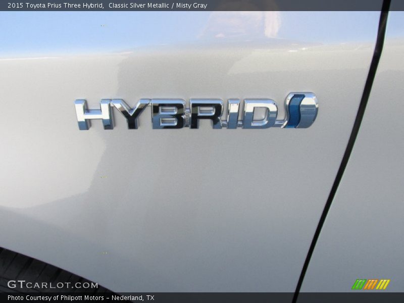 Classic Silver Metallic / Misty Gray 2015 Toyota Prius Three Hybrid