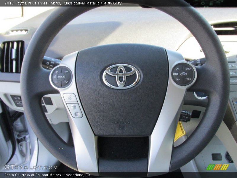 Classic Silver Metallic / Misty Gray 2015 Toyota Prius Three Hybrid