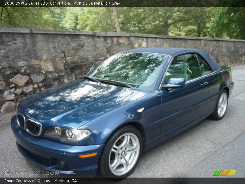Mystic Blue Metallic / Grey 2006 BMW 3 Series 330i Convertible