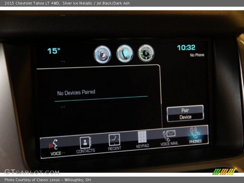 Silver Ice Metallic / Jet Black/Dark Ash 2015 Chevrolet Tahoe LT 4WD