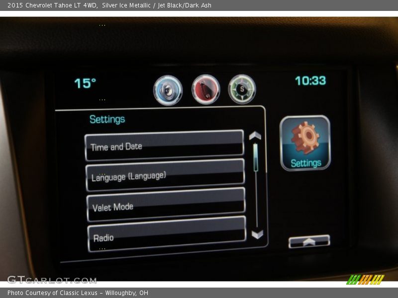 Silver Ice Metallic / Jet Black/Dark Ash 2015 Chevrolet Tahoe LT 4WD