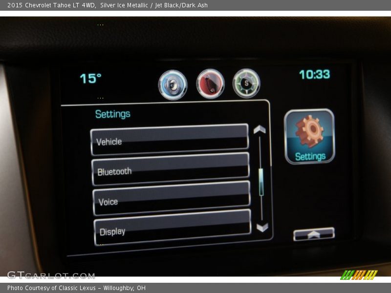 Silver Ice Metallic / Jet Black/Dark Ash 2015 Chevrolet Tahoe LT 4WD