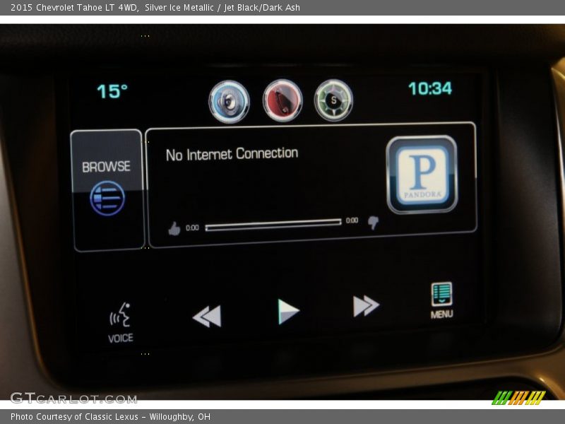 Silver Ice Metallic / Jet Black/Dark Ash 2015 Chevrolet Tahoe LT 4WD