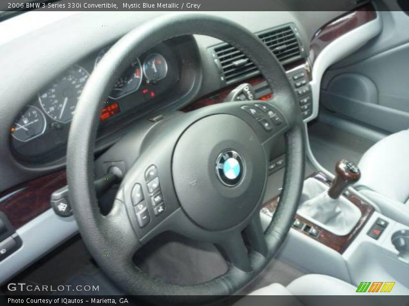 Mystic Blue Metallic / Grey 2006 BMW 3 Series 330i Convertible