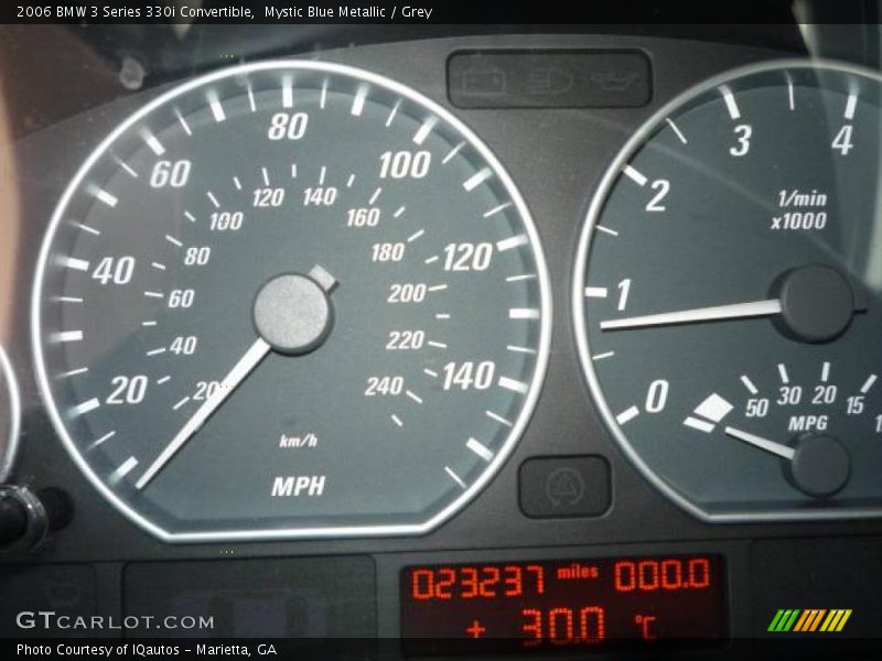 Mystic Blue Metallic / Grey 2006 BMW 3 Series 330i Convertible