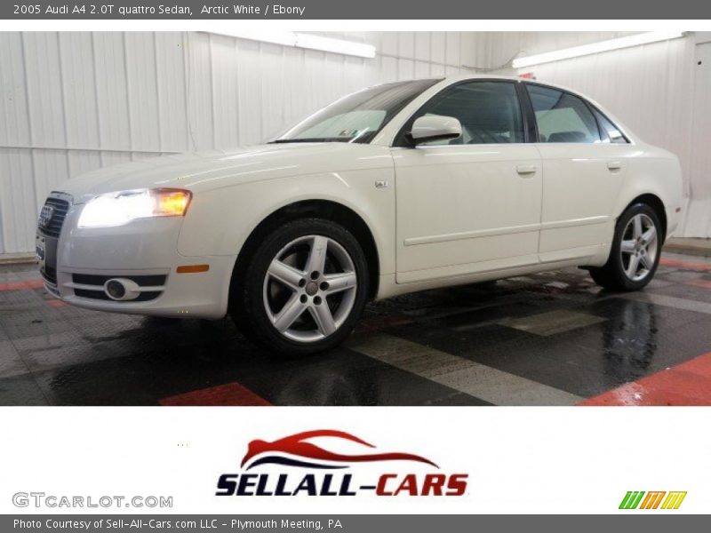 Arctic White / Ebony 2005 Audi A4 2.0T quattro Sedan