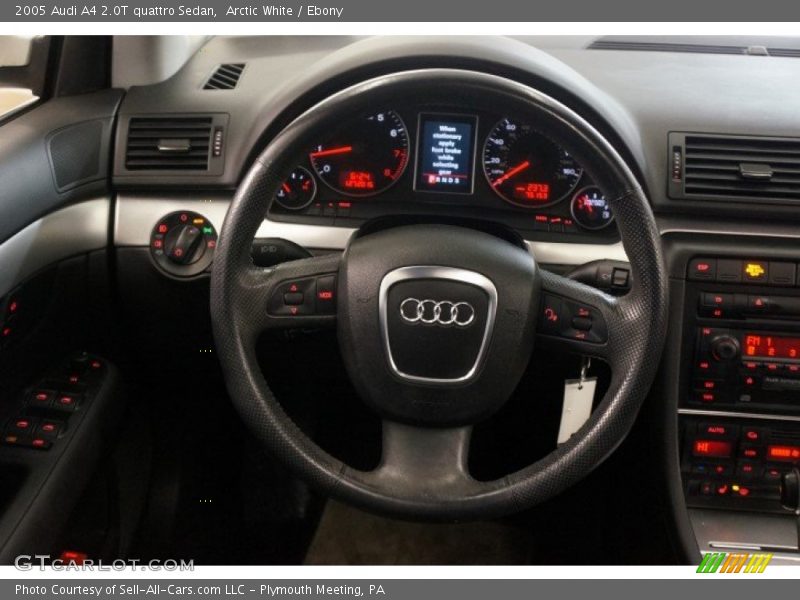 Arctic White / Ebony 2005 Audi A4 2.0T quattro Sedan