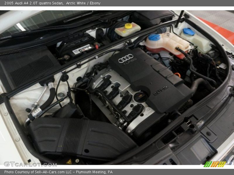 Arctic White / Ebony 2005 Audi A4 2.0T quattro Sedan