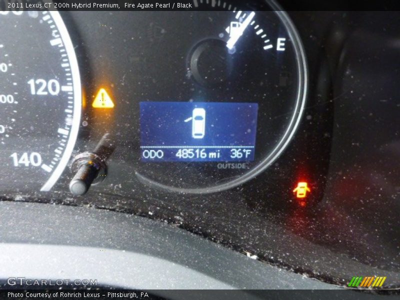 Fire Agate Pearl / Black 2011 Lexus CT 200h Hybrid Premium