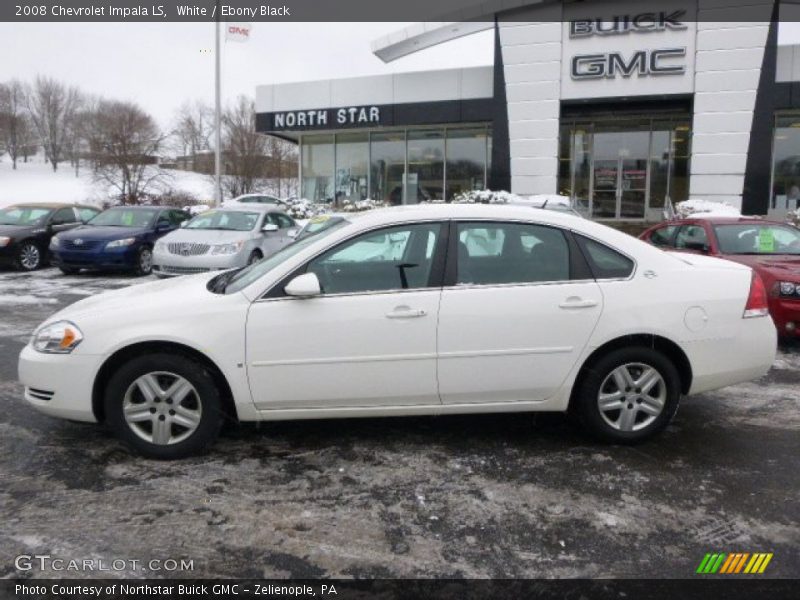 White / Ebony Black 2008 Chevrolet Impala LS