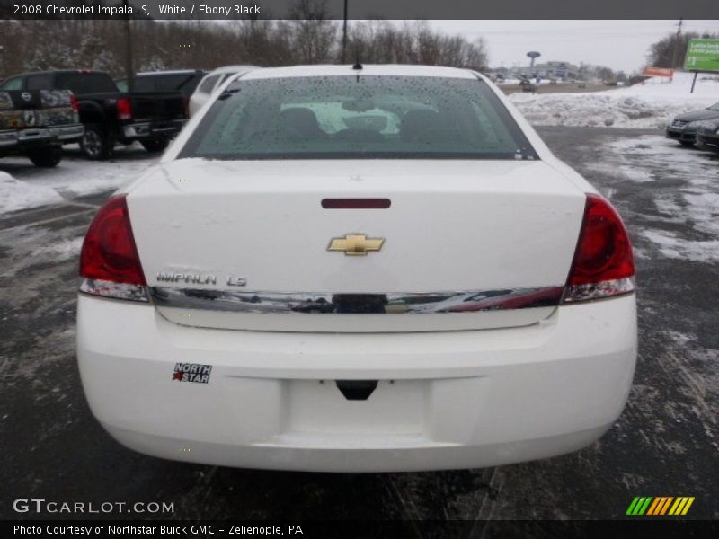 White / Ebony Black 2008 Chevrolet Impala LS