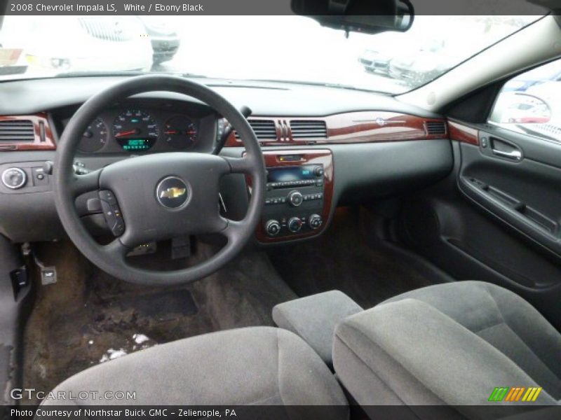 White / Ebony Black 2008 Chevrolet Impala LS