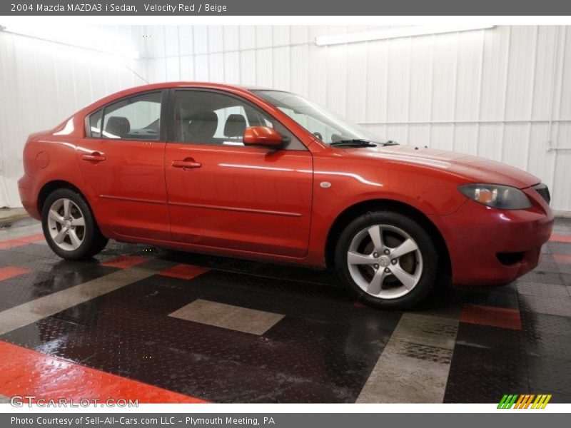 Velocity Red / Beige 2004 Mazda MAZDA3 i Sedan