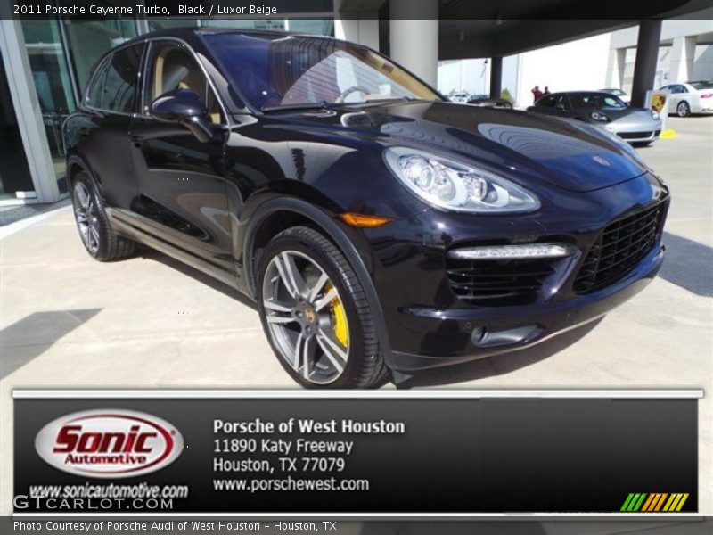Black / Luxor Beige 2011 Porsche Cayenne Turbo