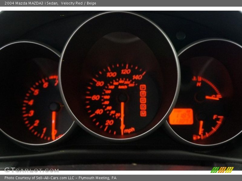 Velocity Red / Beige 2004 Mazda MAZDA3 i Sedan